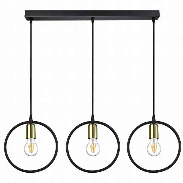 Závěsná lampa Lustr Ring Zlatá měď Chrom E27
