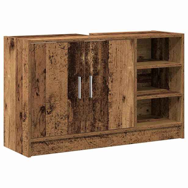 vidaXL Koupelnová skříň Staré dřevo 90 x 29 x 55 cm Kompozitní dřevo