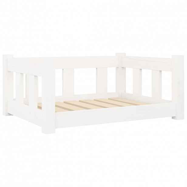 vidaXL Pelíšek pro psy bílý 65,5 x 50,5 x 28 cm masivní borovice