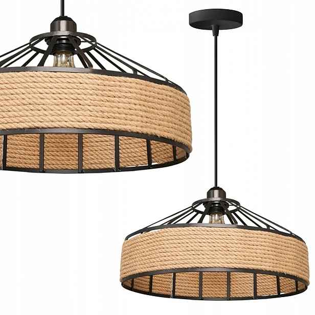 Závěsná lampa Boho E27 Moderní dřevěná lampa do obývacího pokoje Loft Toolight