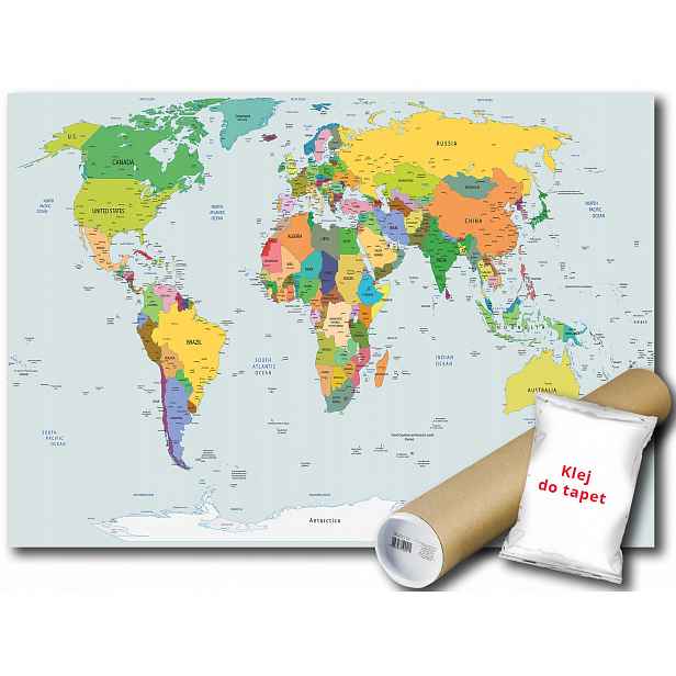 Flísová Fototapeta Světová Mapa Země 254x184