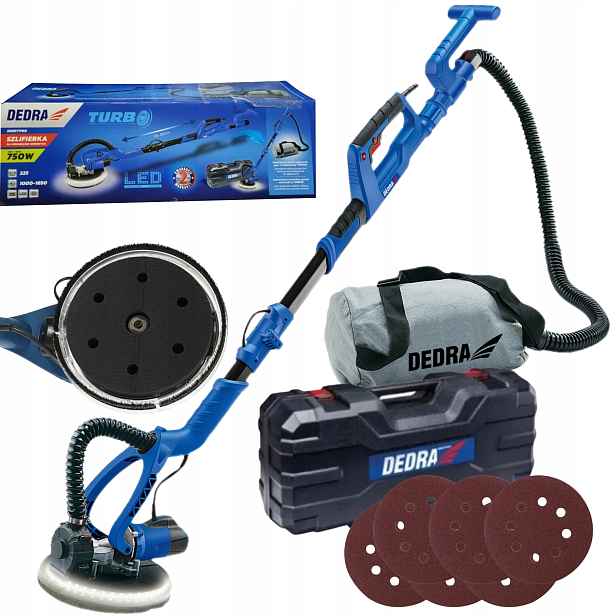 Led bruska Dedra pro sádru, omítku, stěny, stropy, bezprašná žirafa