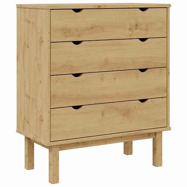 vidaXL Zásuvková komoda OTTA 76,5 x 39,5 x 90 cm masivní borové dřevo