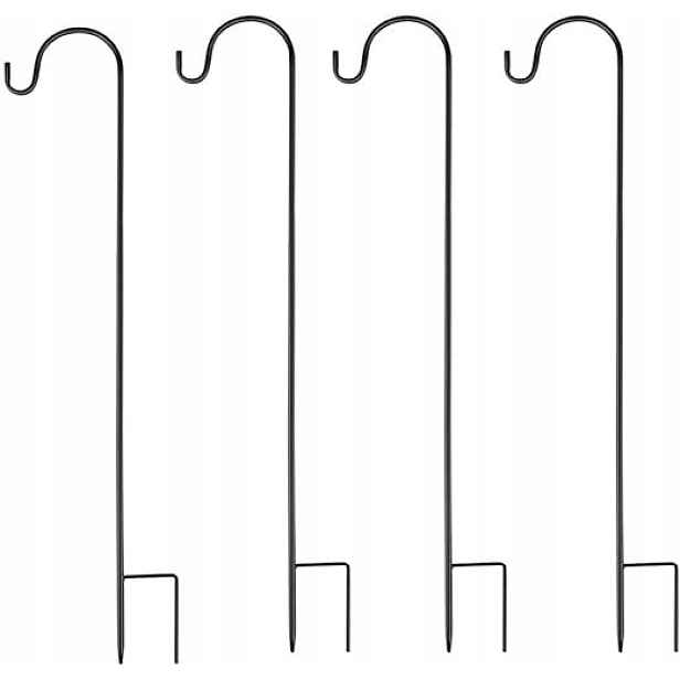 4 ks Pastýřský háček Zahradní věšák na květiny 90 cm Květinový záhon