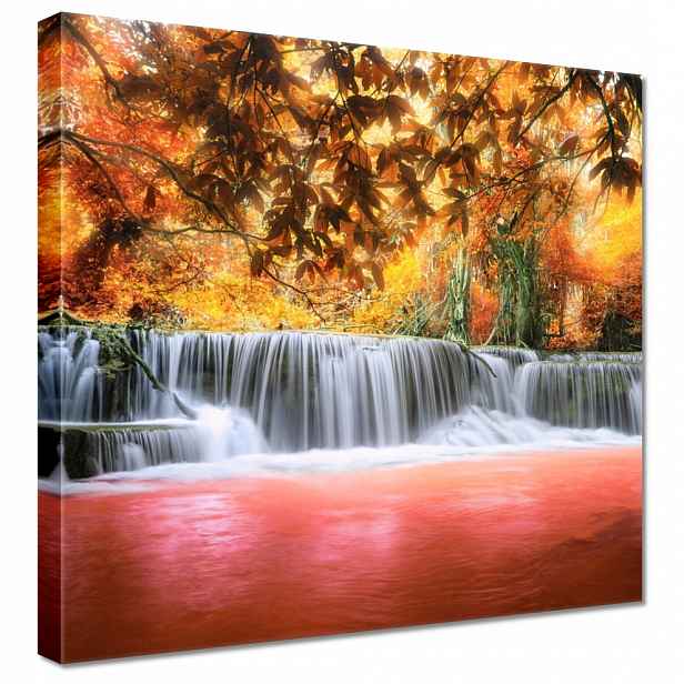 Obraz 80x80 Oranžový vodopád
