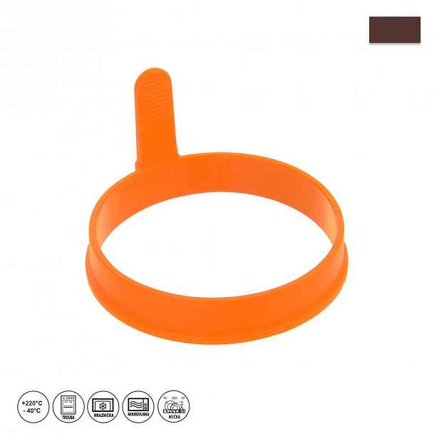 Oranžová silikonová forma na volská oka a lívance Orion Pancake, ⌀ 9,5 cm