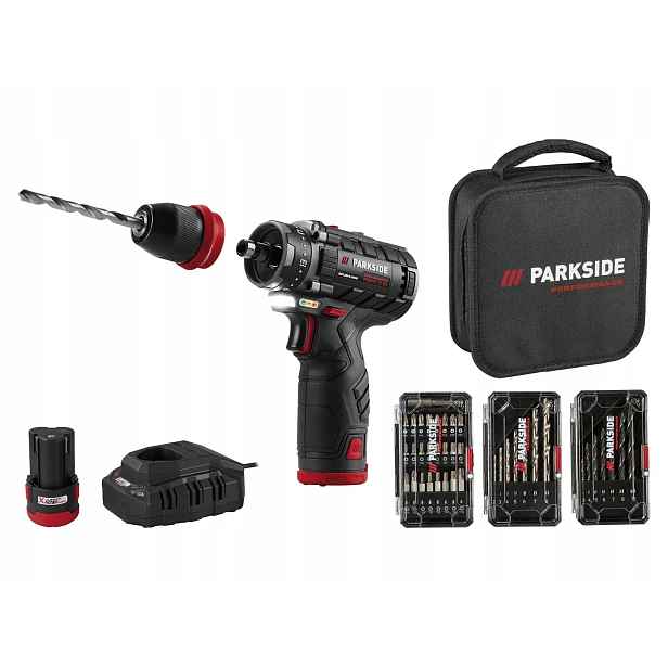Parkside Performance Akumulátorová vrtačka, 12 V, Pbspa 12 E4