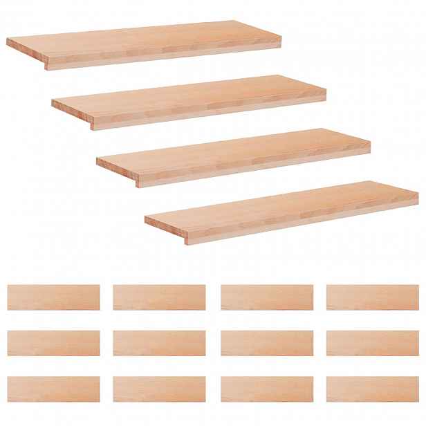 vidaXL Schodišťové nášlapy 16 ks 90 x 30 x 2 cm Přírodní