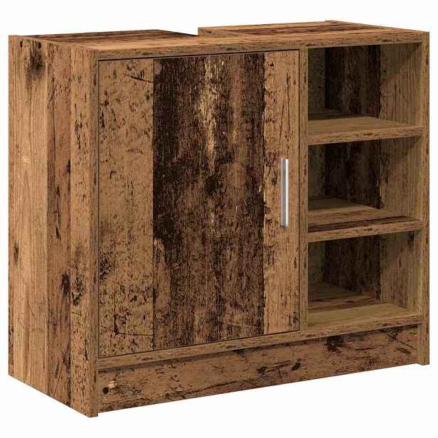 vidaXL Koupelnová skříň Staré dřevo 63 x 29 x 55 cm Kompozitní dřevo