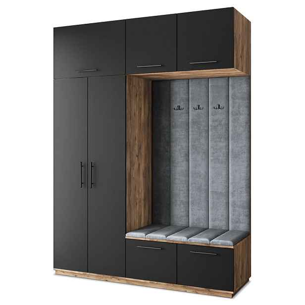 MASSENO MODERNÍ PŘEDSÍŇOVÁ SESTAVA REMA, 180/240/60 cm, dub Lefkas