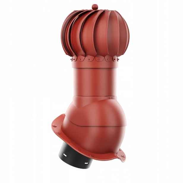 Rotační krb Rotoline pro plechovou střešní krytinu N fi 150 mm, kulatý, červený