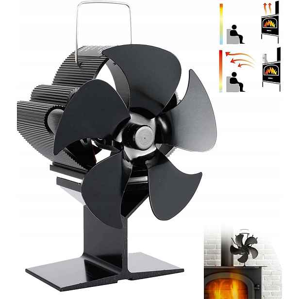 Termoelektrický Krbový Ventilátor Napájený Teplem, Krbový Ventilátor
