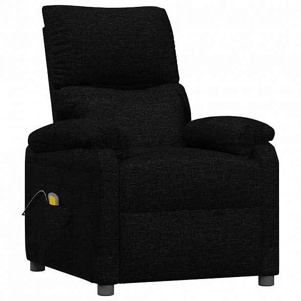 vidaXL Masážní křeslo černé textil