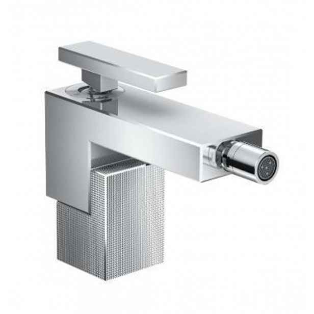 Axor Edge - Bidetová baterie s výpustí, chrom/diamantový brus 46211000