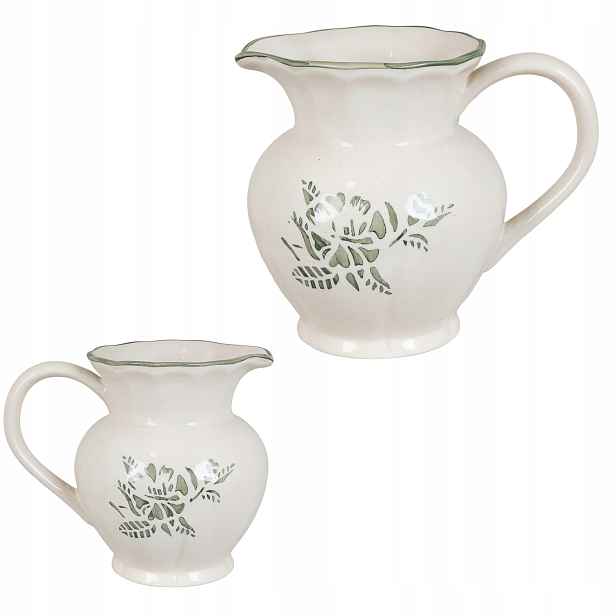 Čajová Konvice ručně malovaná retro vintage keramická 1L