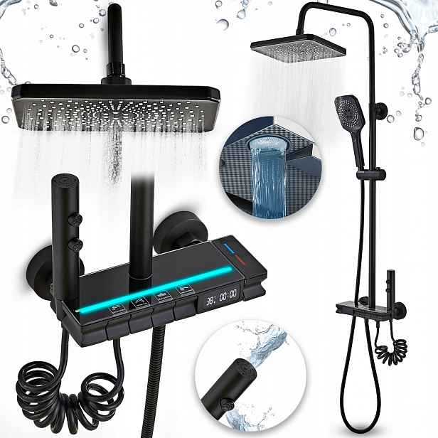 Sprchový Set Sprchový Sloup S Termostatem Koupelnová Sprcha