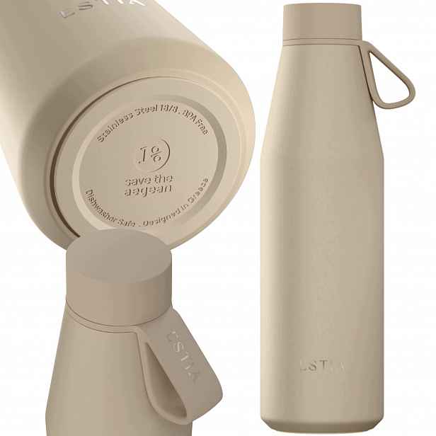 Termoska béžová 500 ml na vodu čaj Láhev Na Pití 100% vzduchotěsná Termoska