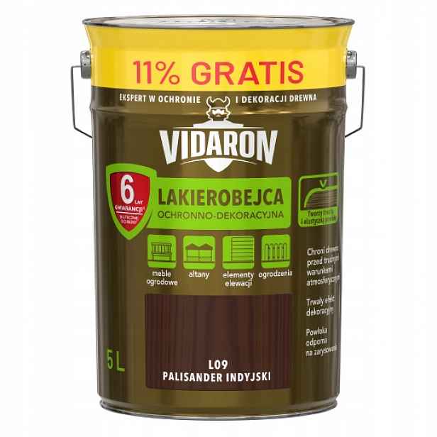 Vidaron Ochranný Lak Mořidlo 5L Indický Růžový Dřevěný L09 4,5L 11% Bonus