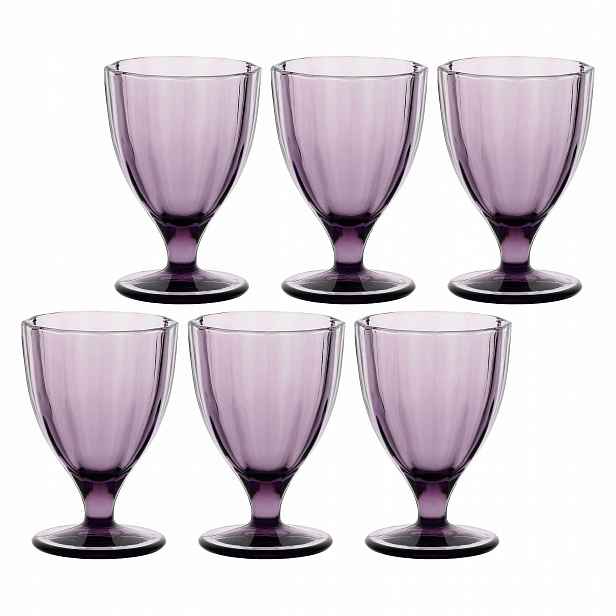 Sada 6 kelímků 300 ml Ametystová Rose&Tulipani