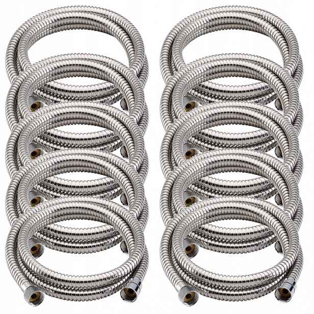 10 Kusů Sada 10X Hadice Flexibilní Chrom 120 CM Intimspa