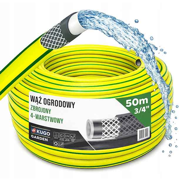 Hadice 3/4" 50 m 4 Vrstvená Premium Vyztužená Polská Výroba