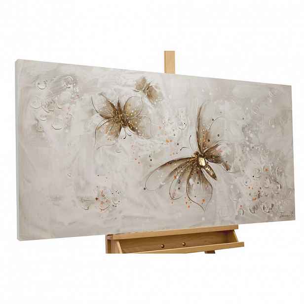 KUNSTLOFT RUČNĚ MALOVANÝ AKRYLOVÝ OBRAZ HNĚDÝ, 120/60 CM