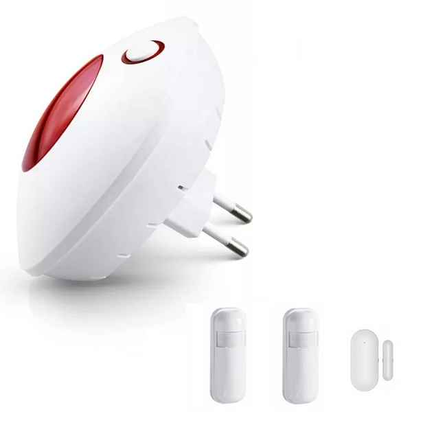 Bezdrátová Siréna Síťový Alarm 110DB Tuya Smart V Polštině WiFi 2xPIR