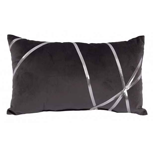 Dekorační polštář Vanessa 30x50 cm, antracitový
