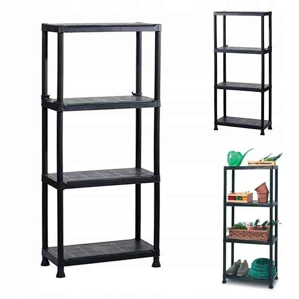 Dílenský garážový regál Keter Plus Shelf 4 police 20 kg Pevný Silný