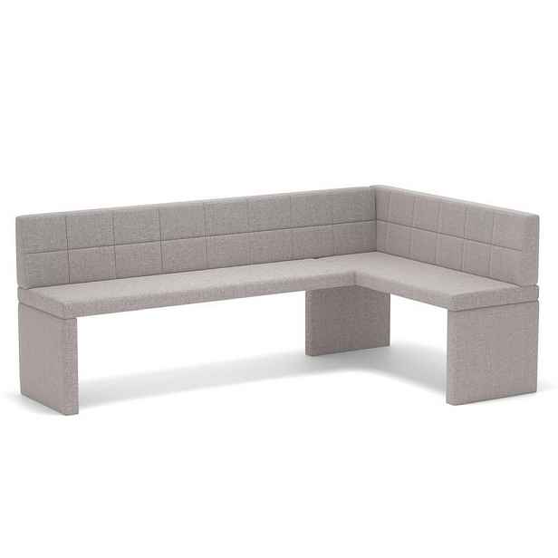 Idohome ROHOVÁ LAVICE MELVIN pravá tkanina, 128/168 cm, krémová