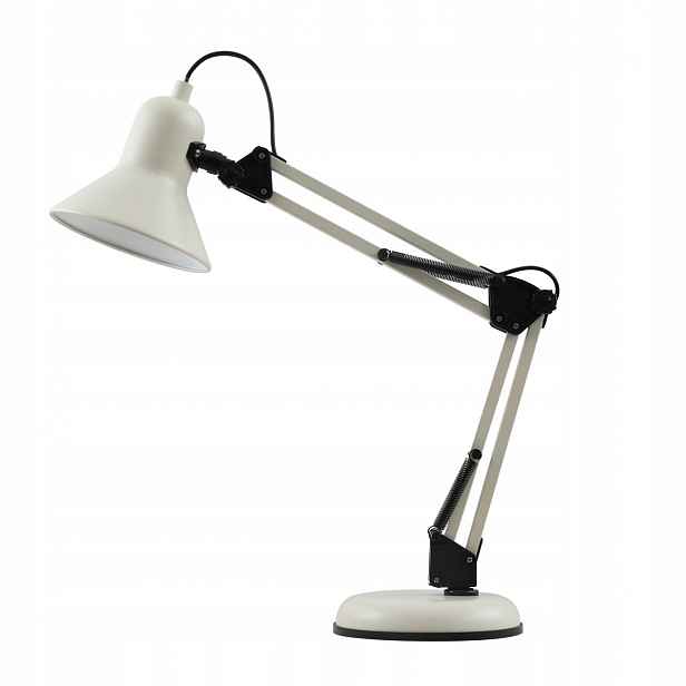 Tiago, moderní, stylová, bílá stojací lampa na stůl, stolek, skříňku