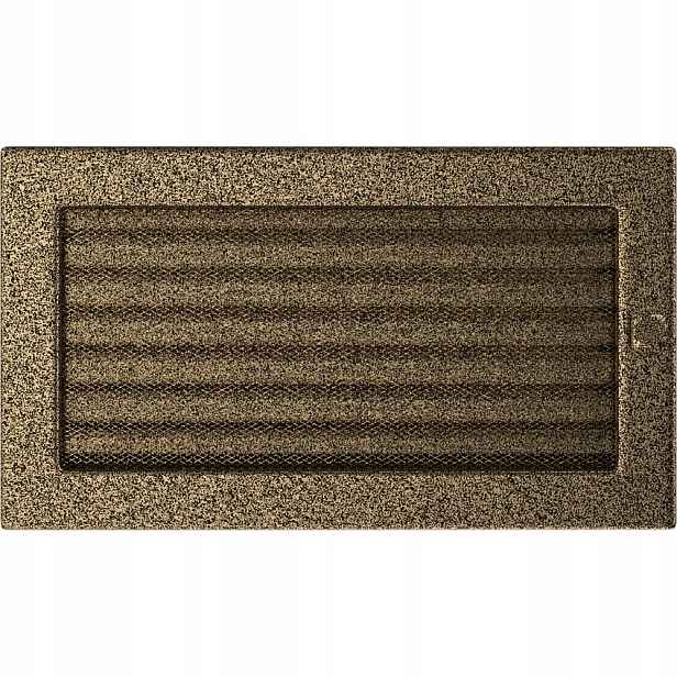 Ventilační mřížka 17x30 černo-zlatá s žaluzií