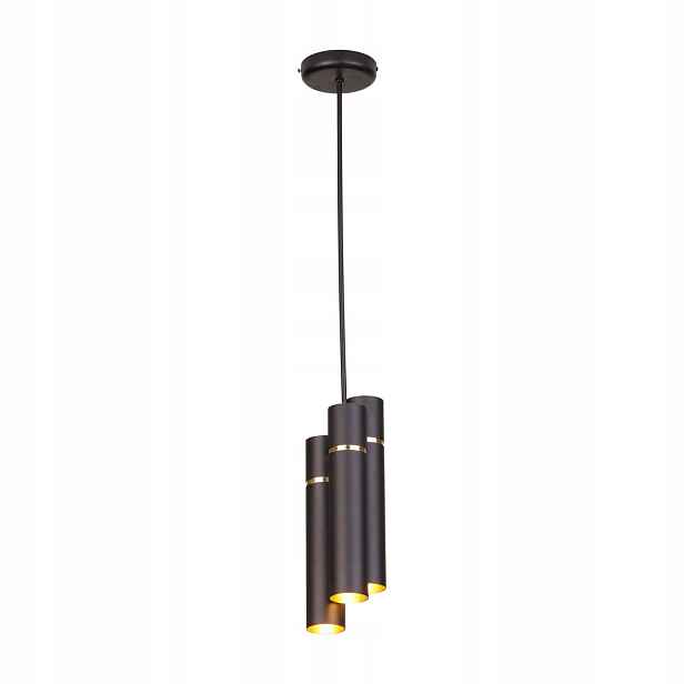 Závěsná lampa tři tuby černá zlatá nad ostrovní stůl 3 body Milagro