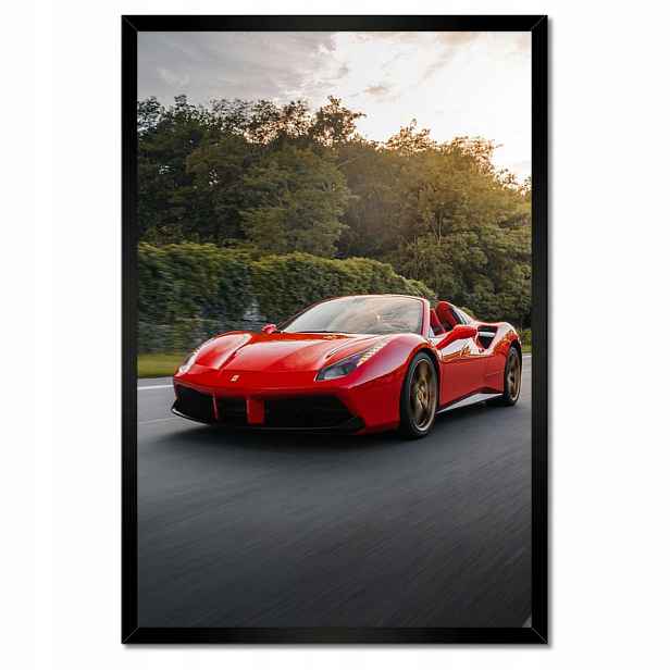 Plakáty v rámu 40x60 Červené Ferrari Cesta