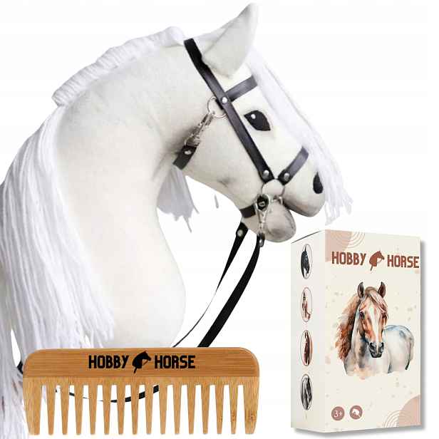 Hobby Horse Kůň Na Tyči A3 Koník S Hřívou Hlava Koně Hřeben Krabička