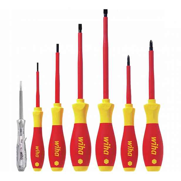 Sada Šroubováků Softfinish Electric Plochých 7 Dílů 00834 Wiha
