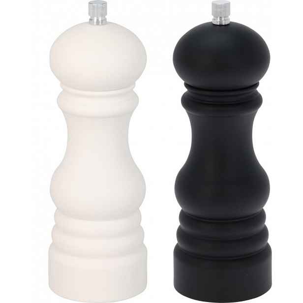 Slánka a pepřenka 17,5 cm, černá/bílá
