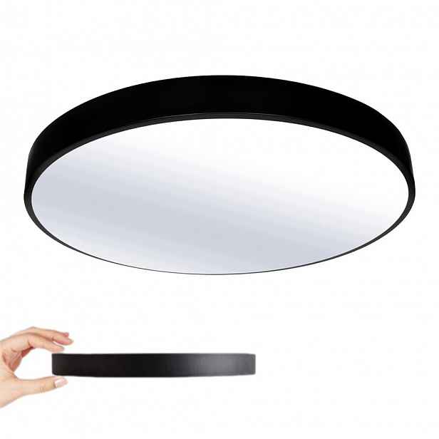 Stropní Svítidlo Nástěnný Led 50 cm Kulatý Černý 50 W 4250 lm 4000 K Neutrální bílá barva