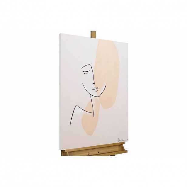 KUNSTLOFT RUČNĚ MALOVANÝ AKRYLOVÝ OBRAZ RŮŽOVÝ, 60/90 CM
