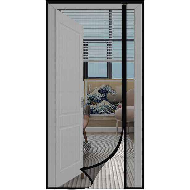 Moskytiéra Sekey 140x230 černá boční vstup magnety sklolaminát dveře