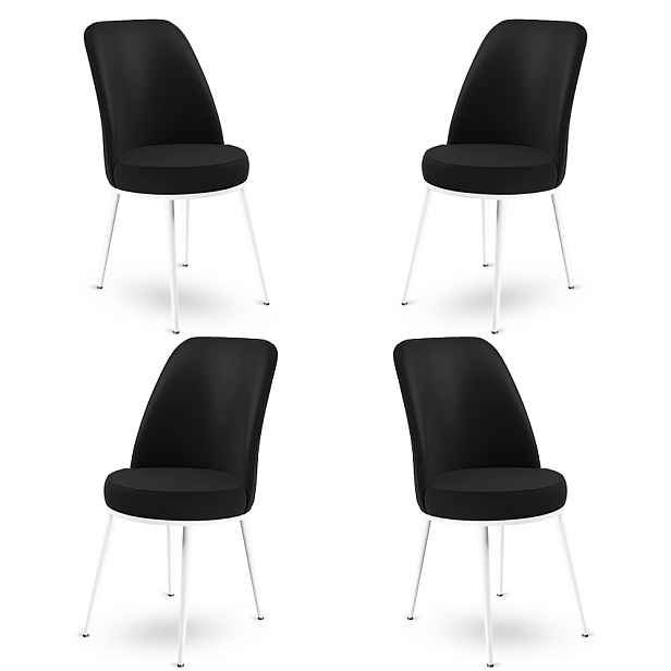 Sada židlí (4 kusy) Dexa - Black, White