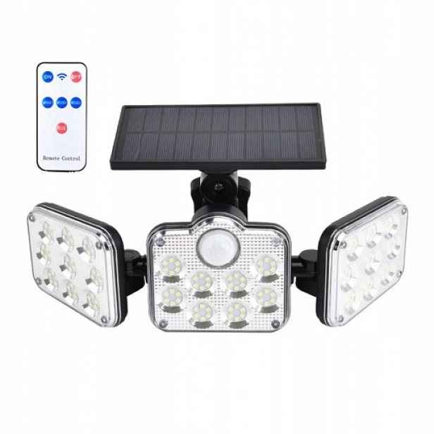 Solární Lampa S Pohybovým Senzorem Ovladač 138 Led