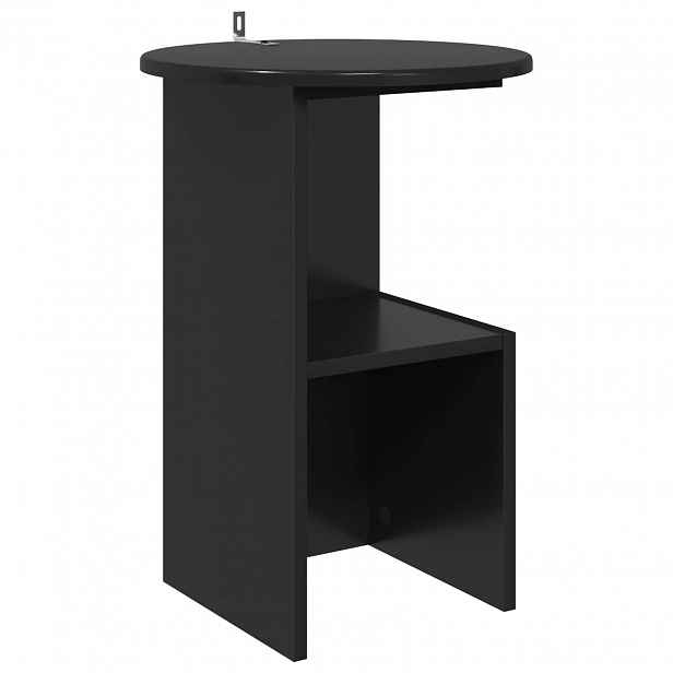 vidaXL Boční stůl Černý dub Ø 39,5 x 55 cm Kompozitní dřevo