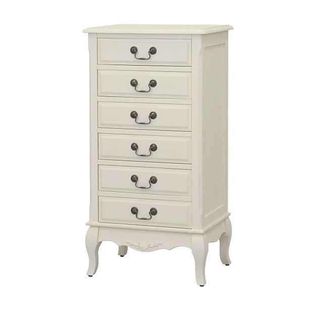 LivinHill Komoda Dijon 53 cm z masivu krémová