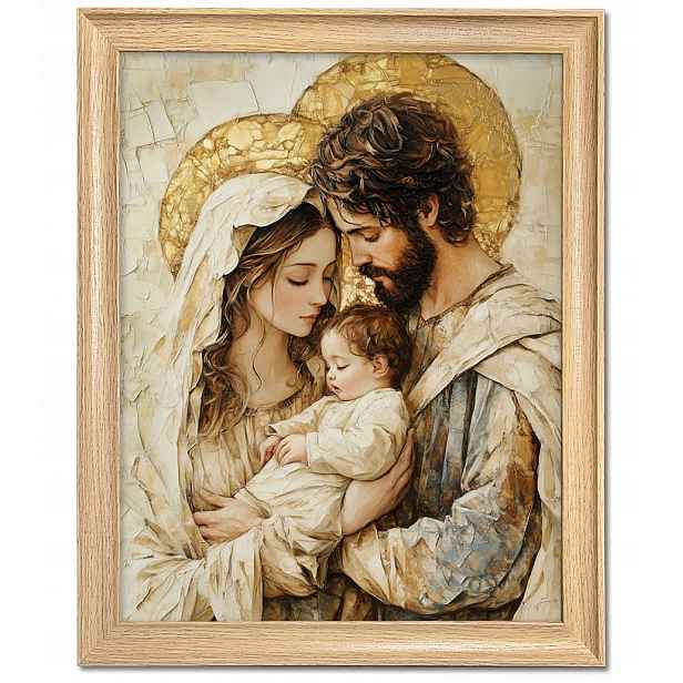 Obraz do obývacího pokoje Svatá rodina v Rámu 55x45 cm náboženský dárek #916