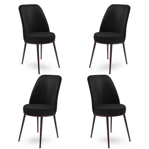 Sada židlí (4 kusy) Dexa - Black, Brown