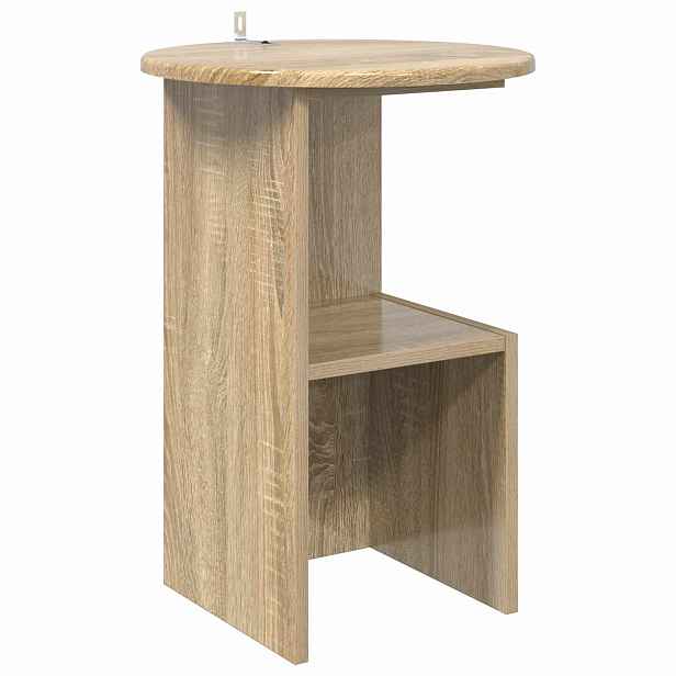 vidaXL Boční stůl Dub sonoma Ø 39,5 x 55 cm Kompozitní dřevo