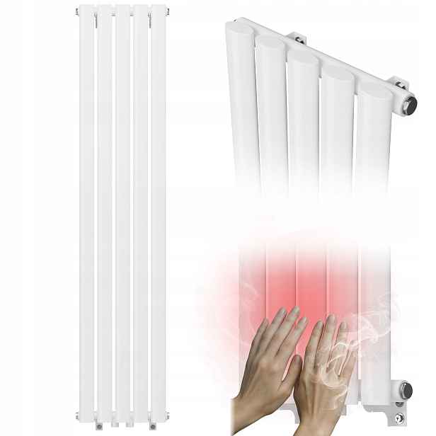 Koupelnový radiátor Axis 140x30 bílý dekorativní panelový, vysoký výkon