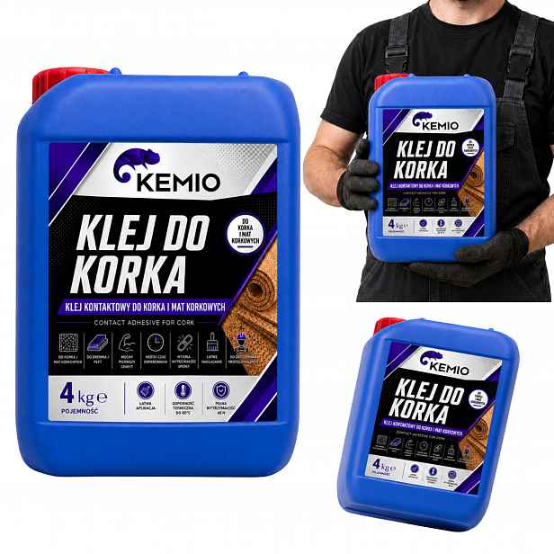Lepidlo Na Korek Korkové Dřevo Voděodolné Kontaktní Silné Kemio 4 Kg