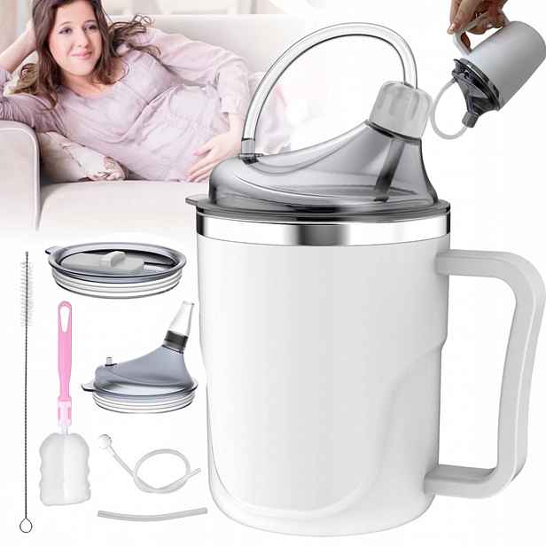 Nekapající Hrnek Pro Dospělé O Objemu 400 ML, Odolný Proti Rozlití
